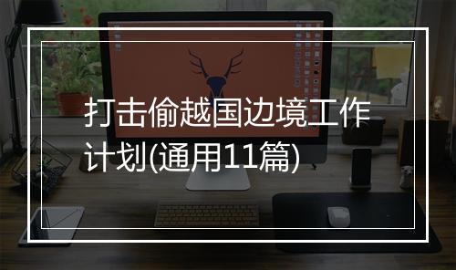 打击偷越国边境工作计划(通用11篇)
