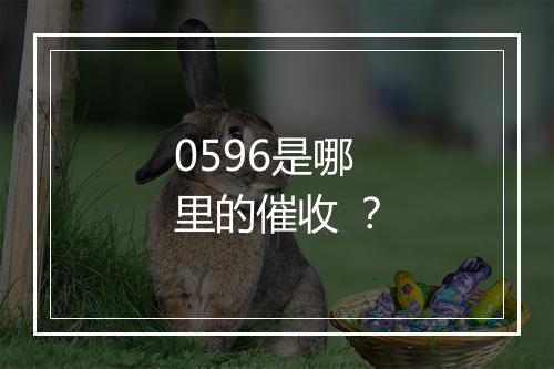 0596是哪里的催收 ？