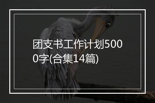 团支书工作计划5000字(合集14篇)