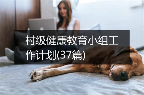 村级健康教育小组工作计划(37篇)