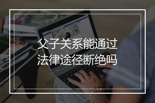 父子关系能通过法律途径断绝吗
