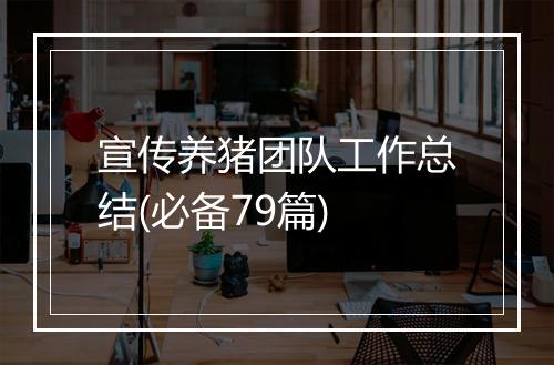宣传养猪团队工作总结(必备79篇)