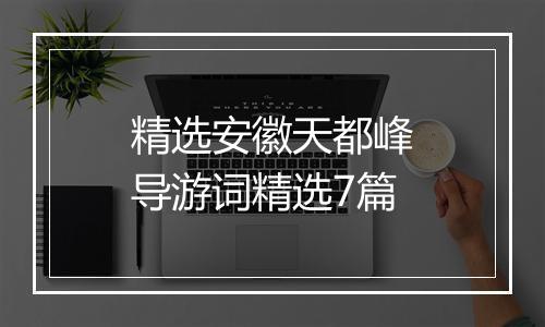 精选安徽天都峰导游词精选7篇