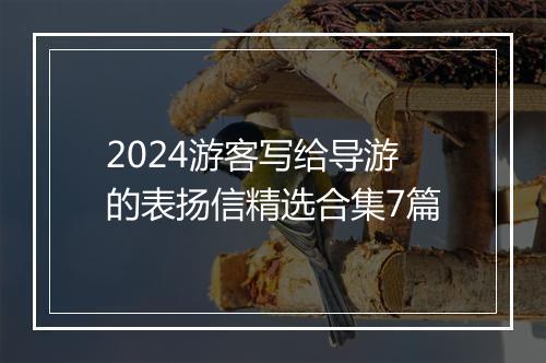2024游客写给导游的表扬信精选合集7篇