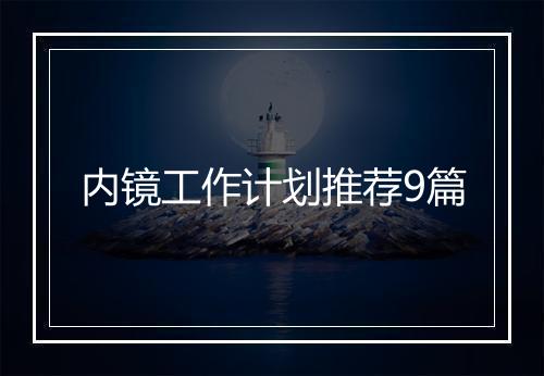 内镜工作计划推荐9篇