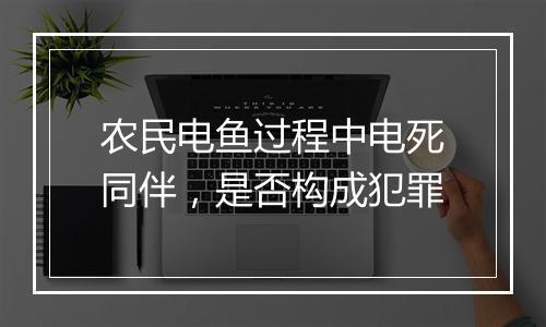 农民电鱼过程中电死同伴，是否构成犯罪