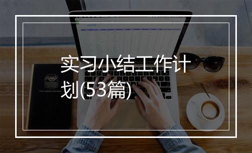 实习小结工作计划(53篇)