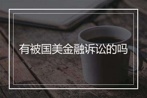 有被国美金融诉讼的吗