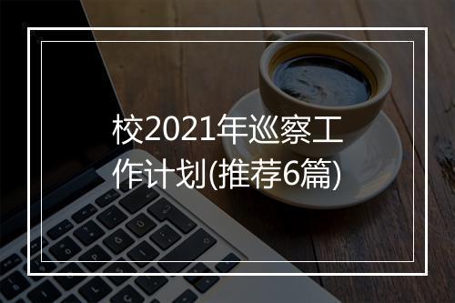 校2021年巡察工作计划(推荐6篇)