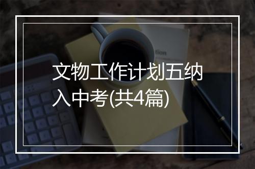 文物工作计划五纳入中考(共4篇)