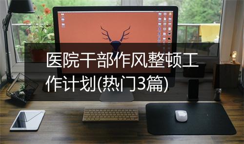 医院干部作风整顿工作计划(热门3篇)