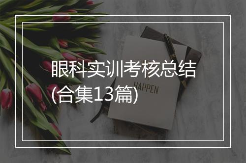 眼科实训考核总结(合集13篇)