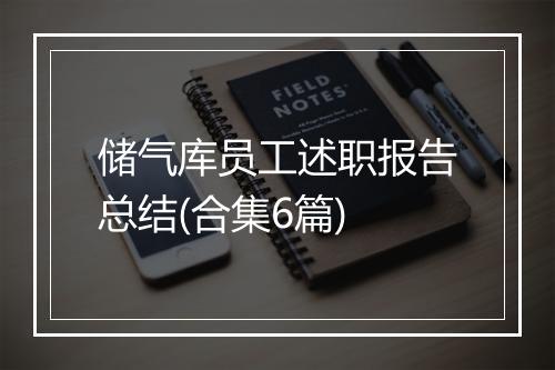 储气库员工述职报告总结(合集6篇)