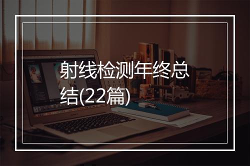 射线检测年终总结(22篇)
