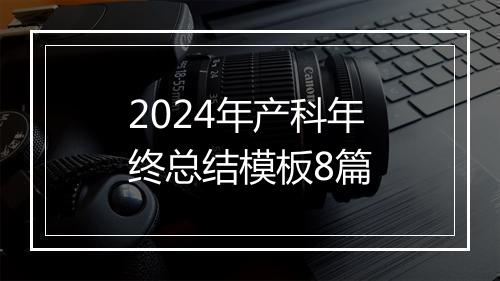 2024年产科年终总结模板8篇