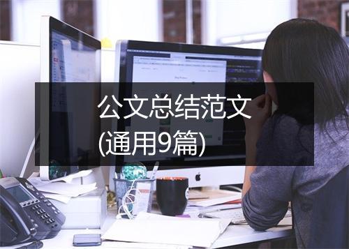 公文总结范文(通用9篇)