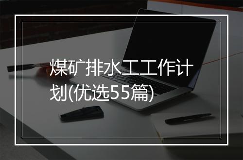煤矿排水工工作计划(优选55篇)