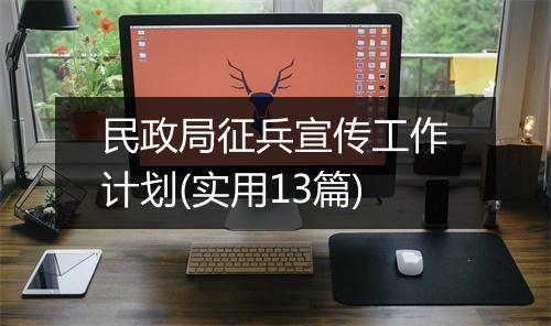 民政局征兵宣传工作计划(实用13篇)