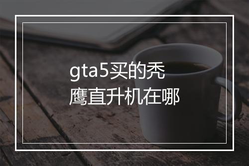 gta5买的秃鹰直升机在哪