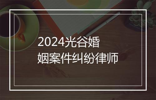 2024光谷婚姻案件纠纷律师