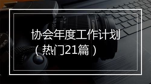 协会年度工作计划（热门21篇）