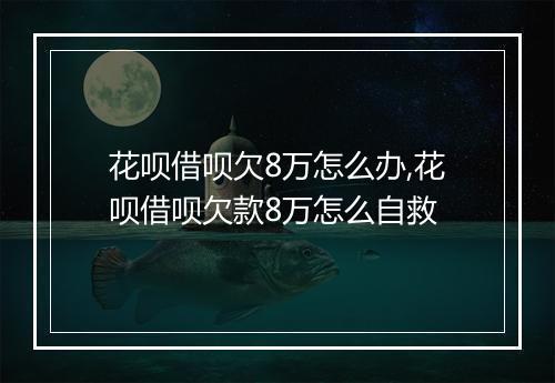 花呗借呗欠8万怎么办,花呗借呗欠款8万怎么自救