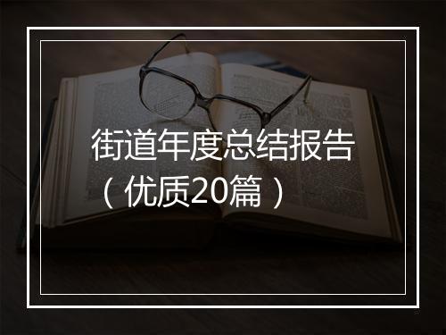 街道年度总结报告（优质20篇）