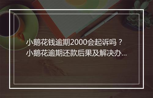小鹅花钱逾期2000会起诉吗？小鹅花逾期还款后果及解决办法