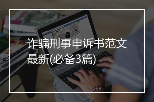 诈骗刑事申诉书范文最新(必备3篇)
