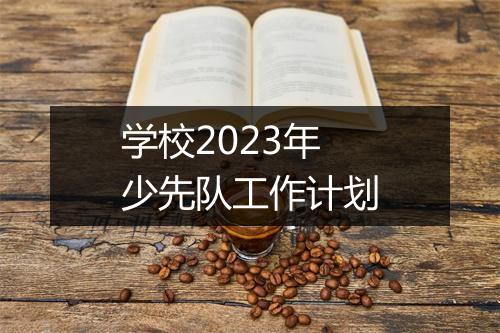 学校2023年少先队工作计划