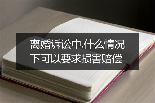 离婚诉讼中,什么情况下可以要求损害赔偿