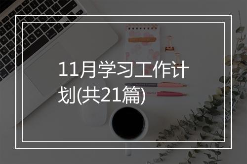 11月学习工作计划(共21篇)