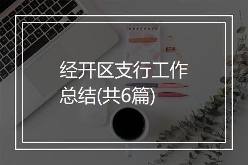 经开区支行工作总结(共6篇)