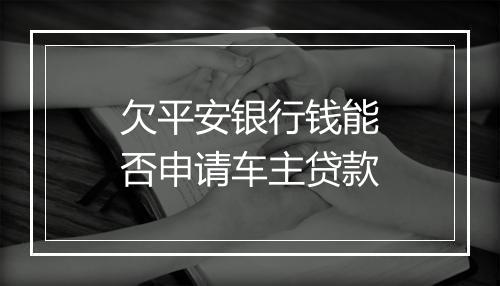 欠平安银行钱能否申请车主贷款