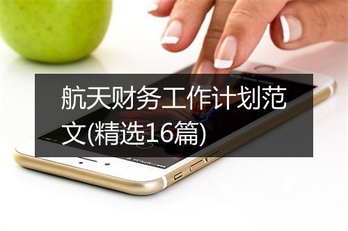 航天财务工作计划范文(精选16篇)