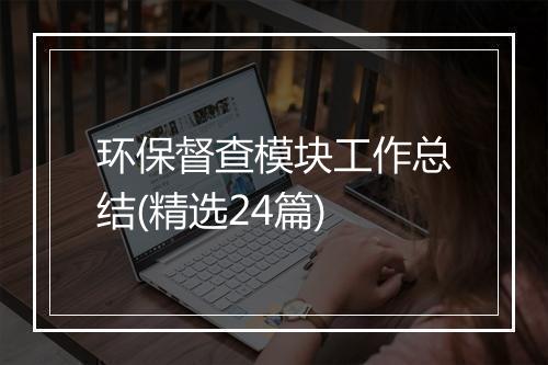 环保督查模块工作总结(精选24篇)