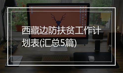 西藏边防扶贫工作计划表(汇总5篇)