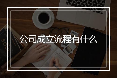 公司成立流程有什么