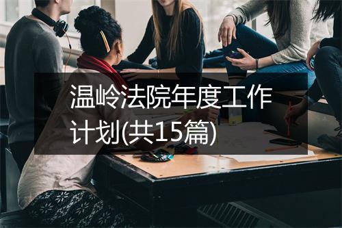 温岭法院年度工作计划(共15篇)