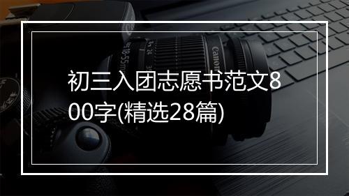 初三入团志愿书范文800字(精选28篇)