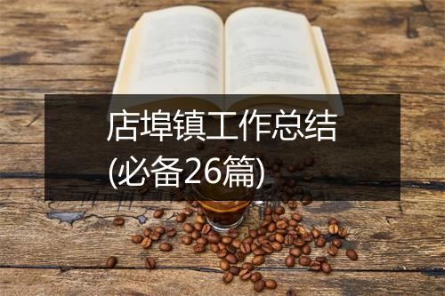 店埠镇工作总结(必备26篇)