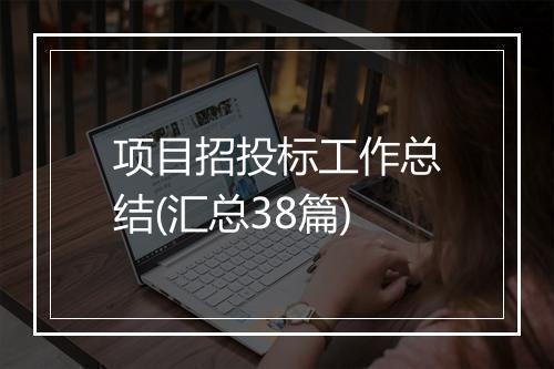 项目招投标工作总结(汇总38篇)