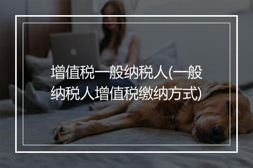 增值税一般纳税人(一般纳税人增值税缴纳方式)