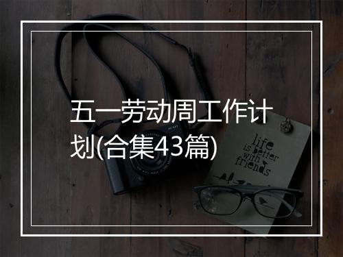 五一劳动周工作计划(合集43篇)