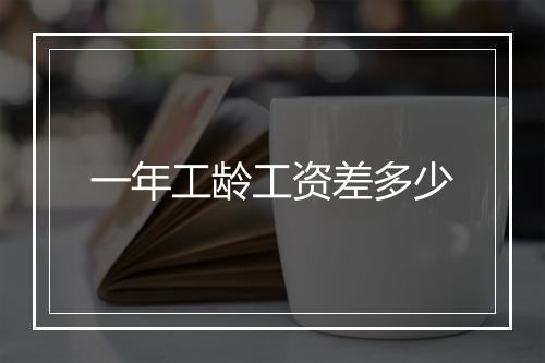 一年工龄工资差多少