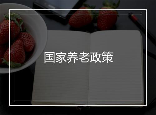 国家养老政策