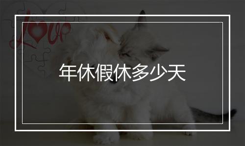 年休假休多少天