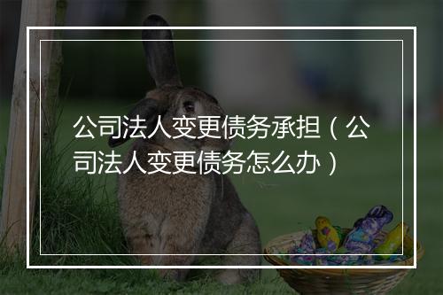 公司法人变更债务承担（公司法人变更债务怎么办）