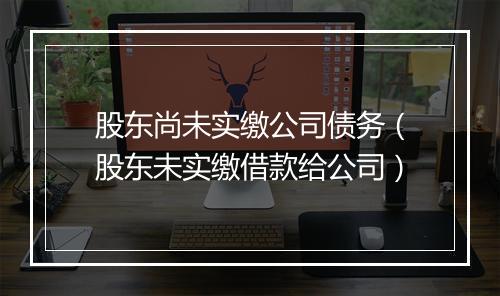 股东尚未实缴公司债务（股东未实缴借款给公司）