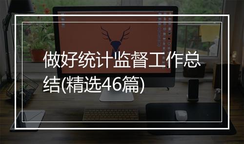 做好统计监督工作总结(精选46篇)